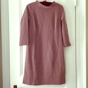 Talbots Portrait-Collar Star Jacquard Sheath